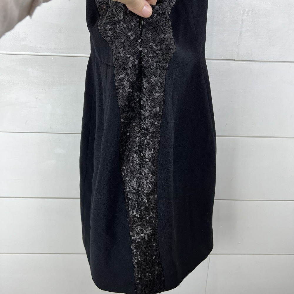 Dress‎ the Population Mini Dress Women S Black Sequin Halter Open Back Cocktail - Picture 6 of 10